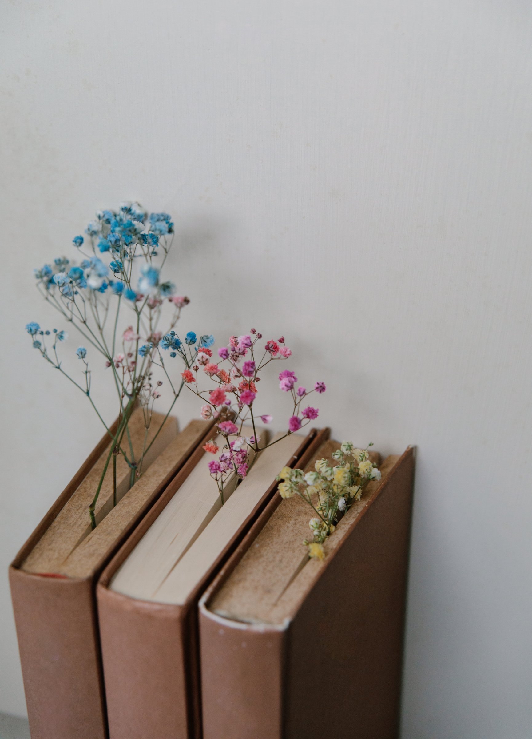 Flowers as Bookmarks in Books